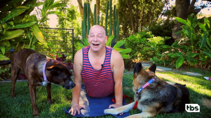 Jeff Ross Does Yoga With Dogs